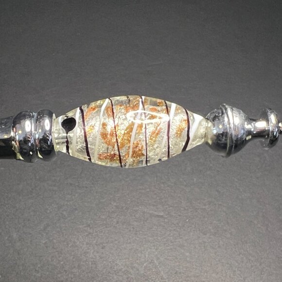 D'Lusso Home Collection Ice Cream Scoop Spoon w/ Glass Swirl Tipped Handle 6.5" - Picture 4 of 6